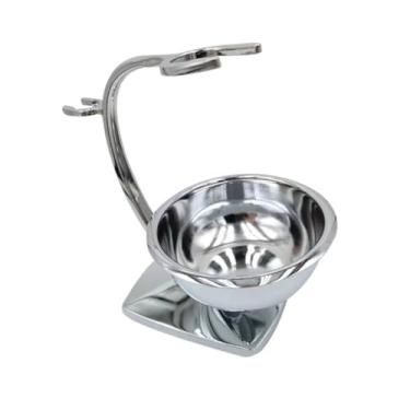 Imagem de Kokiya Tigela de barbear com suporte, estável, compacto e elegante, para guardar pincéis e lâminas de barbear. Ideal para