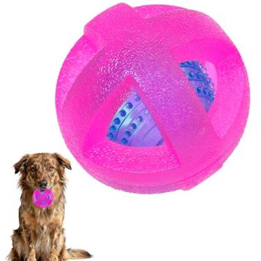 Imagem de Mnubsrva Brinquedo de bola de cachorro para mastigar e distribuir guloseimas – Bolas de borracha resistente, brinquedos interativos de quebra-cabeça para filhotes de cachorro para diversão e hora de