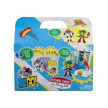 Imagem de Playset Caos Na Cozinha Com 2 Bonecos - Jovens Titãs Em Ação
