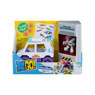 Imagem de Carrinho T-Car Lançador de Pizza e Cyborg - Jovens Titãs