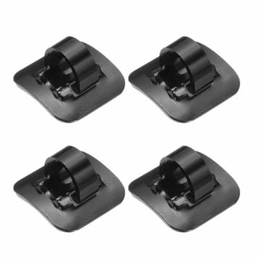 Imagem de HARFINGTON 4 peças de grampos C de bicicleta alojamento guia de mangueira cabos de câmbio de freio com assento adesivo para MTB, preto