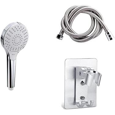 Imagem de YYBOES Chuveiro cabeça de chuveiro filtro de chuveiro elétrico cabeça de chuveiro de alta pressão Sambo modo de água modo água entrada de água copo de economia de água multicamadas chuveiro banhado a