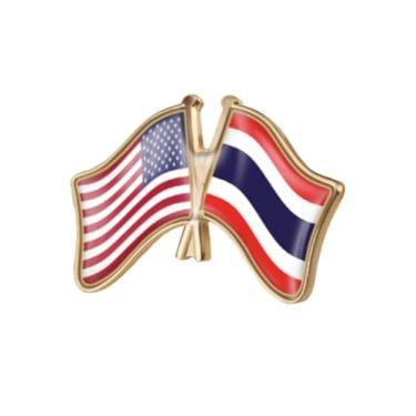 Imagem de EnigmaGlow Emblema de broche de pino único World Most Countries Estados Unidos América e outros países Cruz Amizade Emblema para homens e mulheres, 1.3x0.9inch（33x23mm）, Metal, resina