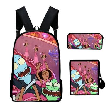 Imagem de Conjunto de mochilas Solar Opposites Anime School, 3 peças para crianças
