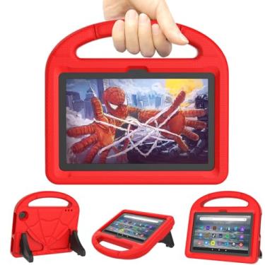Imagem de DICEKOO Capa para tablet New Tab 7 polegadas versão 2022, suporte ajustável, capa leve à prova de choque para crianças - vermelha