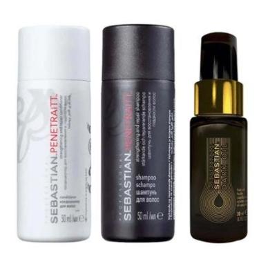 Imagem de Sebastian Penetraitt Kit Travel Size– Shampoo + Condicionador + Dark Oil Óleo Kit-Unissex