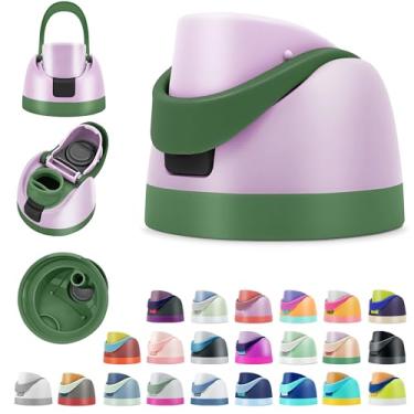 Imagem de BydGxy Tampas de substituição para garrafas de água Owala FreeSip 473 ml 680 g 947 g 1134 g – acessório de tampa flip top à prova de vazamento, serve para tampa Owala, deslizante SmoothSip, sem BPA