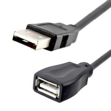 Imagem de Cabo Extensor Usb De 1,5 Metros Am+af Macho X Fêmea Com Filtro Contra Interferências Preto Nt 03507