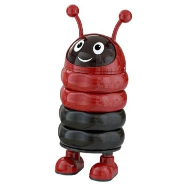 Imagem de YWJLQH Lixeira em formato encantador, estilo desenho animado, com tampa, ideal para escritório, sala de jantar ou qualquer outro ambiente, Vermelho Preto