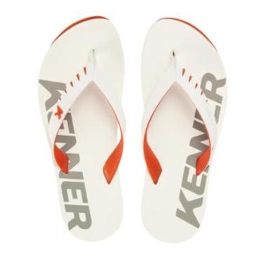 Imagem de Chinelo Sandália Sandália Kenner Red Branco e Laranja-Masculino