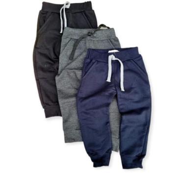 Imagem de Kit 5 Calças Premium Moletom Infantil Juvenil Unisex - Nininhos,  12 ,