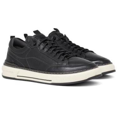 Imagem de Tênis Masculino Democrata Denim Foster Casual Couro Legítimo Cadarço 640201 Cor:;Tamanho:38-Masculino