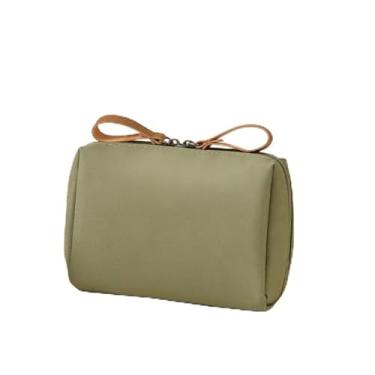 Imagem de Bolsa de armazenamento portátil com zíper com alça, bolsa organizadora de 16 x 10 cm para itens pequenos (rosa)