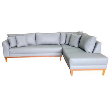 Imagem de Sofá  Canto Pierri Lado Direito Tecido Corano Pé Base Madeira  280x200