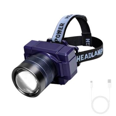 Imagem de Lanterna De Cabeça Led Recarregavel Profissional Para ciclismo Pesca Camping Ciclismo Acampamento caminhada