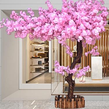 Imagem de Árvores artificiais de flor de cerejeira, simulação de ramo de pêssego, plantas artificiais desejando árvore de flores de seda falsas, corredor, shopping center, paisagem, casamento, 1,8 x 1 m