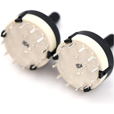 Imagem de Botão de interruptor de energia 2 peças RS26 1 pólo posição 12 seletor de canal rotativo de banda selecionável interruptor rotativo de deck único seletor de banda