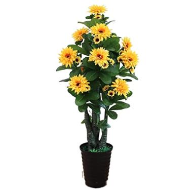 Imagem de SLGGPJBU Plantas falsas planta artificial bonsai árvore artificial vasos de plástico árvore artificial para decoração de sala de estar em casa plantas artificiais interior ao ar livre, B-150 cm
