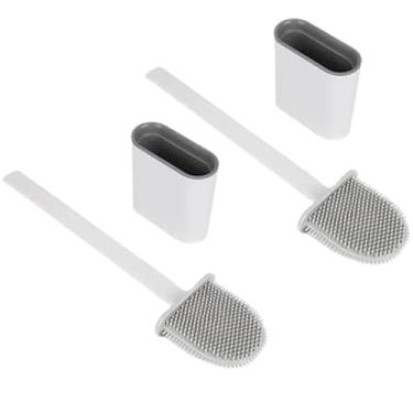 Imagem de Kit com 2 Escovas Sanitárias, Escova Sanitária Silicone, Escova Limpeza Banheiro, Escova Vaso