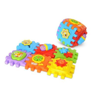 Imagem de Brinquedo Didático Cubo Blocos de Montar Infantil Colorido Smart Cube 