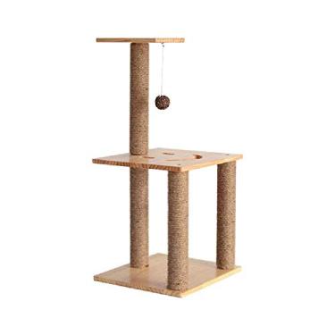 Imagem de U5GAAALPPQ9 Sisal Cat Clim e Large Cat Maciça Madeira Maciça Árvore Uma Placa de Arranhar Gato Brinquedo Gato Plataforma de Salto Arranhador Poste Prateleira para Gatos