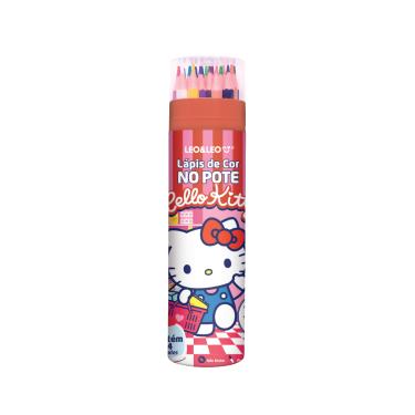 Imagem de LAPIS DE COR HELLO KITTY POTE C/24 LEO&LEO