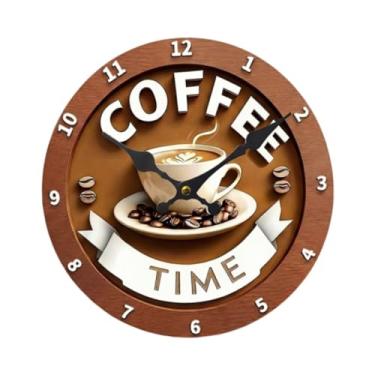 Imagem de Ｂｅｓｇａ Relógio de parede silencioso e criativo com numerais arábicos, ornamento decorativo para quarto, cozinha e área de café, 20cm