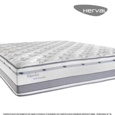 Imagem de Colchão de Molas Ensacadas Queen Herval Nápoles, 34x158x198 cm
