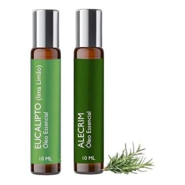 Imagem de Kit 2 Óleos Essenciais Eucalipto E Alecrim Roll On 10Ml Puro - Essênci