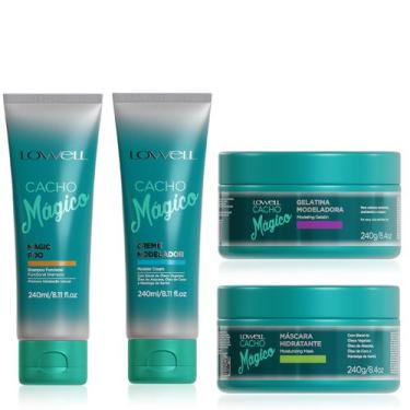 Imagem de Kit Lowell Cacho Magico Shampoo 240ml Mascara Creme Gelatina