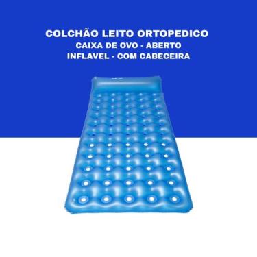 Imagem de Colchão inflável aberto com cabeceira caixa de ovo - AQUASONUS
