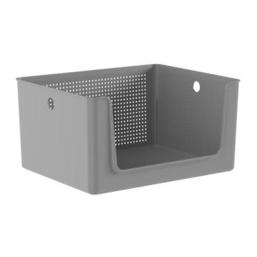 Imagem de Cesto Organizador 16L Com Abertura Frontal Organização de Lavanderia A