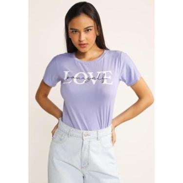 Imagem de Camiseta D Bell Outlet Fashion Love Roxo-Feminino