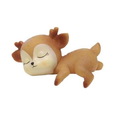 Imagem de Enfeites De Natal Em Resina De Veado Miniatura Para Decoração De Casa,