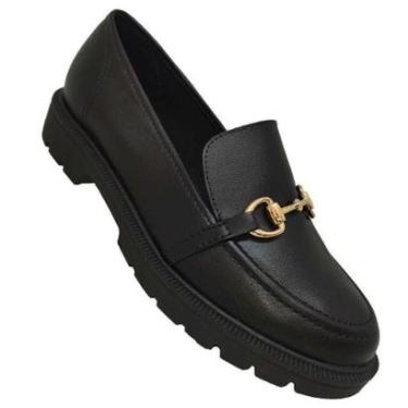 Imagem de Mocassim Beira Rio Tratorado 4283.104 Feminino - Preto-Feminino