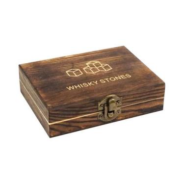 Imagem de Conjunto De Pedras De Uísque Em Granito Com 9 Peças, Cubos De Gelo Reu