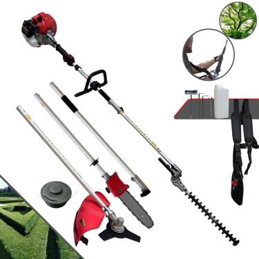 Imagem de Motopodador de Galhos Toyama Bipartido À Gasolina 2 Tempos 43cc 1,8HP 9.200rpm Com Carretel de Nylon + Lâmina 3 Pontas + Sabre 10 Polegadas + Extensor