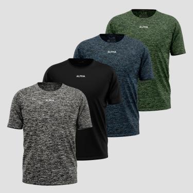 Imagem de Kit 4 Camisetas Dry Alpha Co Masculina-Masculino