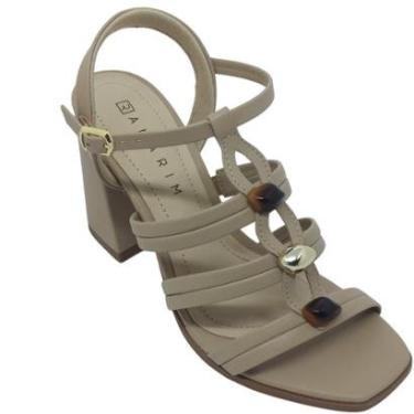 Imagem de Sandália Ramarim Feminina com Enfeite em Pedras e Salto 9cm-Feminino