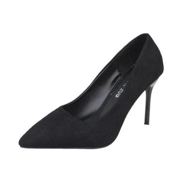 Imagem de Sapatos De Salto Alto Pretos Para Mulheres, Primavera E Outono, Bico F