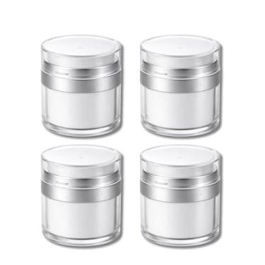 Imagem de 4x Unidades Pote Airless 50g Dispenser Creme Facial Vácuo - Homelab