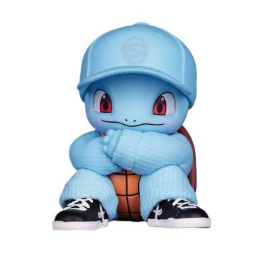 Imagem de Figura de PVC Squirtle Street Style, brinquedo de decoração de mesa de 8,5 cm