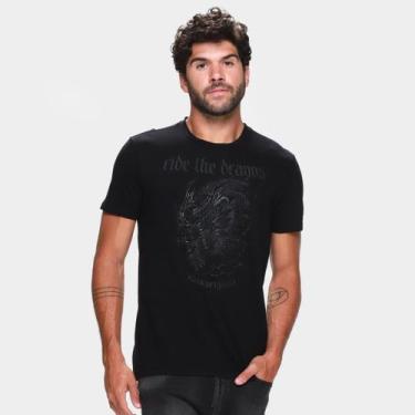 Imagem de Camiseta Ellus Casual Masculina, Preto, M