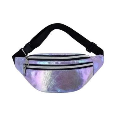 Imagem de Bolsa De Cintura Holográfica Feminina, Bolsa De Viagem Com Zíper, Bols