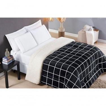 Imagem de Coberdrom Sherpa E Flannel Austin King Manta 150g 01 Peça - Preto. - B