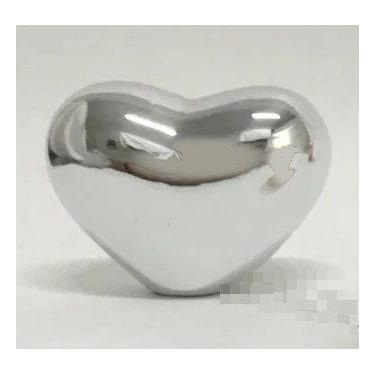Imagem de Enfeite Decorativo Coração em Porcelana Metalizada Prata - Cosy