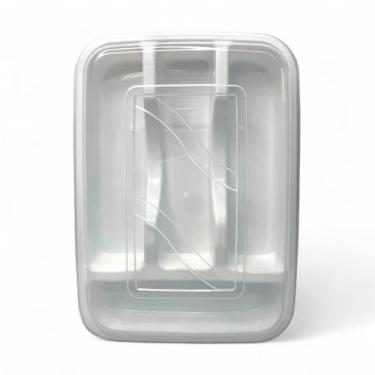 Imagem de Porta Talher Organizador Com Tampa e 4 Divisórias - Rainha, Branco