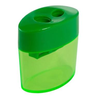 Imagem de Apontador com Depósito Duplo Oval Verde - Leo&Leo
