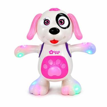 Imagem de Brinquedo Cachorro Dançante Sons e Luzes Rosa - toys