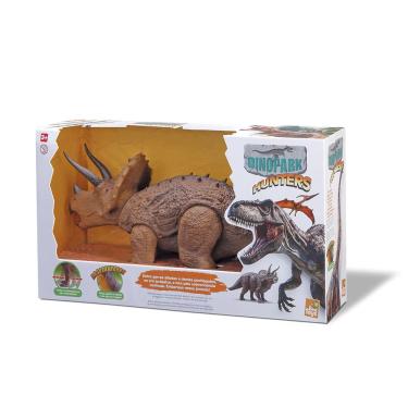 Imagem de Brinquedo Dinossauro Bee Toys Dinopark Hunters Triceratops